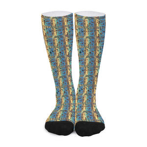 Egyptian Eye Of Horus Pattern Print Long Socks