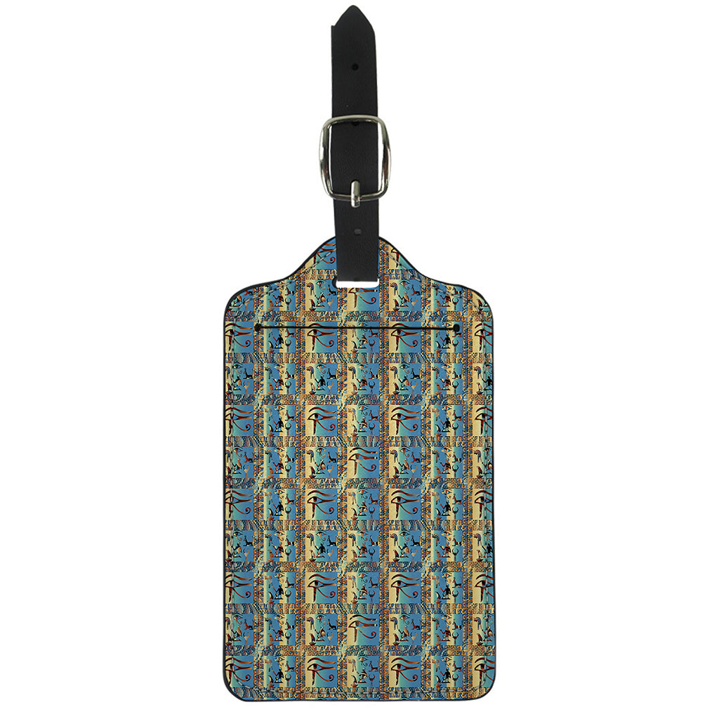 Egyptian Eye Of Horus Pattern Print Luggage Tag