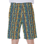 Egyptian Eye Of Horus Pattern Print Men's Beach Shorts