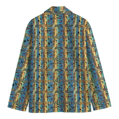 Egyptian Eye Of Horus Pattern Print Men's Blazer