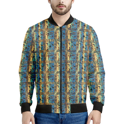 Egyptian Eye Of Horus Pattern Print Men's Bomber Jacket