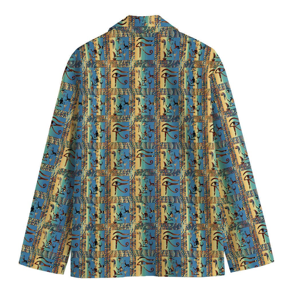 Egyptian Eye Of Horus Pattern Print Men's Cotton Blazer