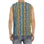 Egyptian Eye Of Horus Pattern Print Men's Fitness Tank Top
