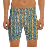 Egyptian Eye Of Horus Pattern Print Men's Long Boxer Briefs