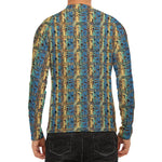 Egyptian Eye Of Horus Pattern Print Men's Long Sleeve Rash Guard