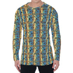 Egyptian Eye Of Horus Pattern Print Men's Long Sleeve T-Shirt