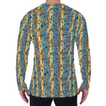 Egyptian Eye Of Horus Pattern Print Men's Long Sleeve T-Shirt