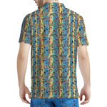 Egyptian Eye Of Horus Pattern Print Men's Polo Shirt