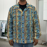 Egyptian Eye Of Horus Pattern Print Men's Shirt Jacket