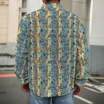 Egyptian Eye Of Horus Pattern Print Men's Shirt Jacket