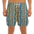 Egyptian Eye Of Horus Pattern Print Men's Split Running Shorts