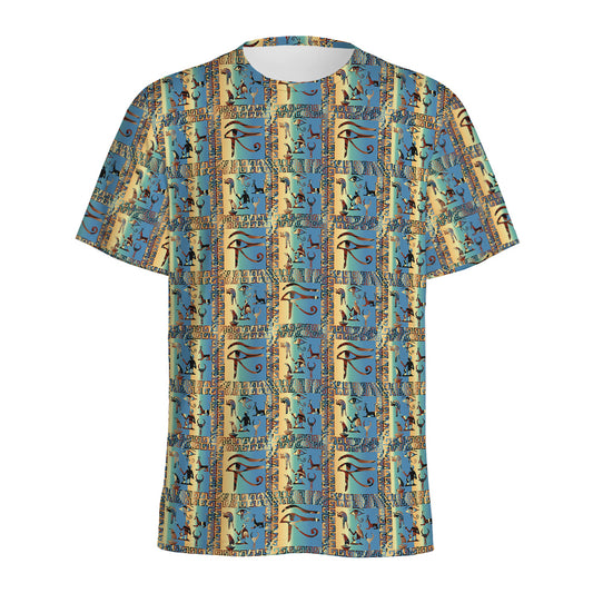 Egyptian Eye Of Horus Pattern Print Men's Sports T-Shirt