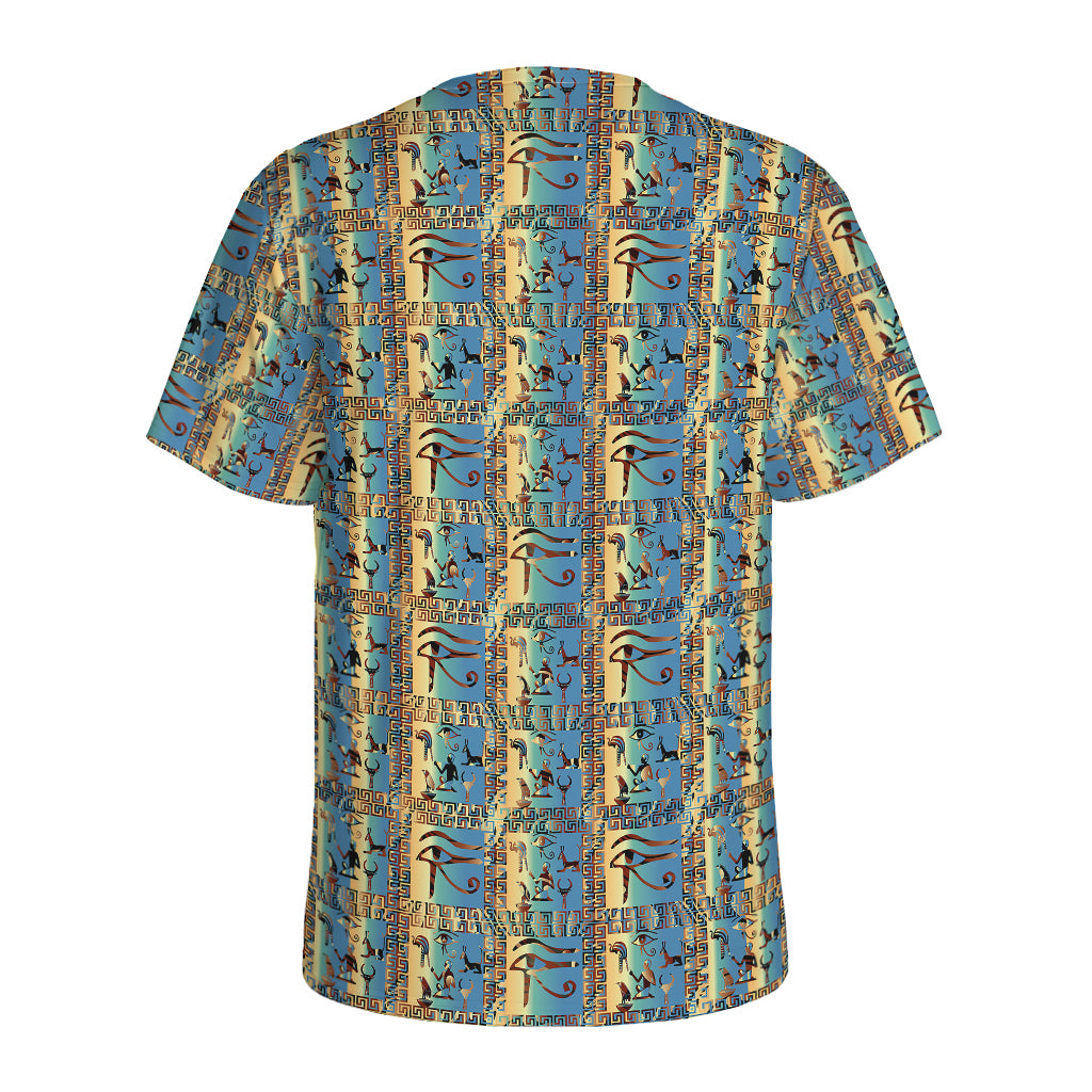Egyptian Eye Of Horus Pattern Print Men's Sports T-Shirt