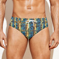 Egyptian Eye Of Horus Pattern Print Men's Swim Briefs