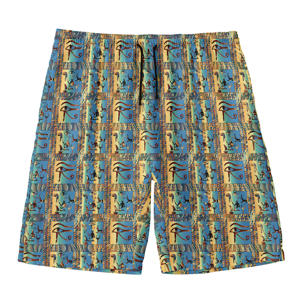 Egyptian Eye Of Horus Pattern Print Men's Swim Trunks