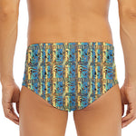 Egyptian Eye Of Horus Pattern Print Men's Triangle Swim Briefs