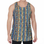 Egyptian Eye Of Horus Pattern Print Men's Velvet Tank Top
