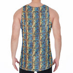 Egyptian Eye Of Horus Pattern Print Men's Velvet Tank Top