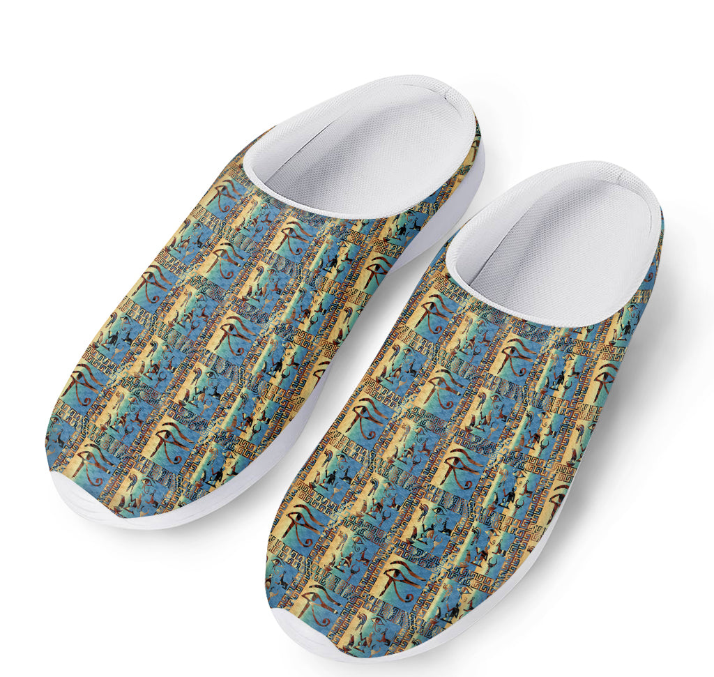 Egyptian Eye Of Horus Pattern Print Mesh Casual Shoes