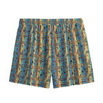 Egyptian Eye Of Horus Pattern Print Mesh Shorts