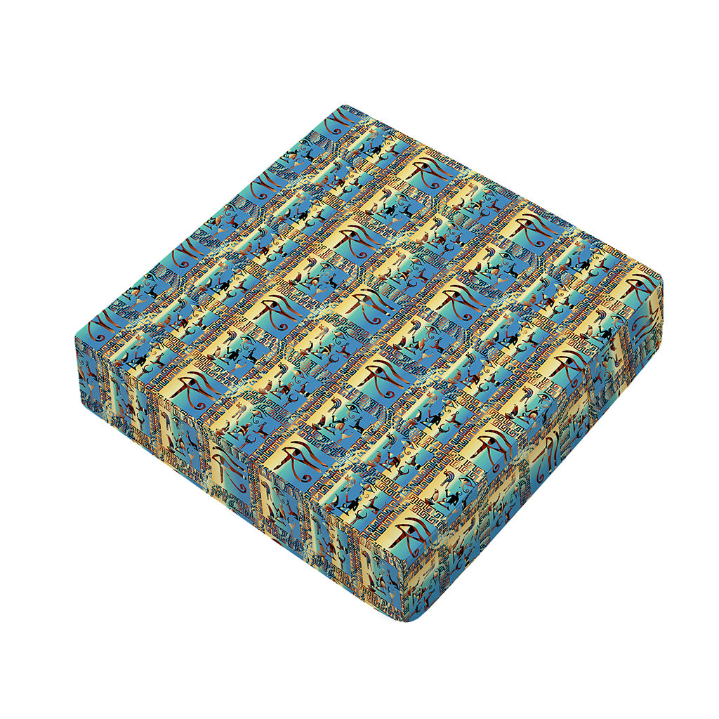 Egyptian Eye Of Horus Pattern Print Outdoor Seat Cushion Cover