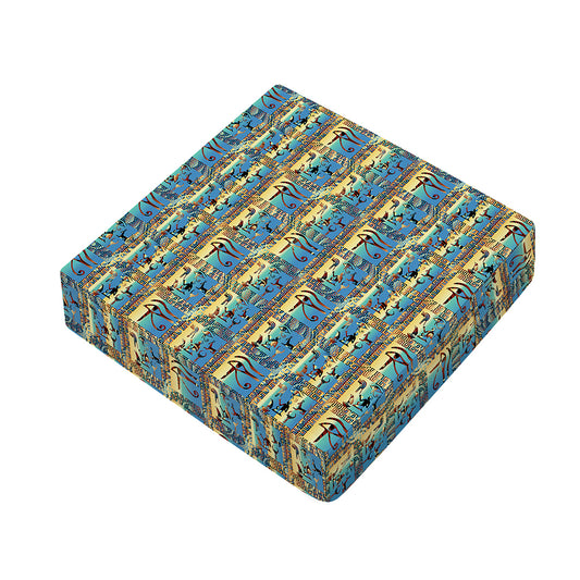 Egyptian Eye Of Horus Pattern Print Outdoor Seat Cushion Cover