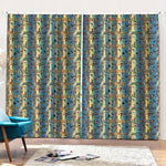 Egyptian Eye Of Horus Pattern Print Pencil Pleat Curtains