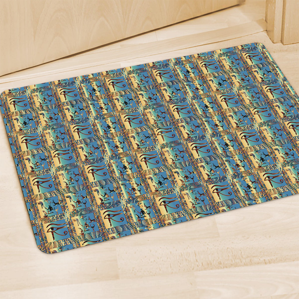 Egyptian Eye Of Horus Pattern Print Polyester Doormat