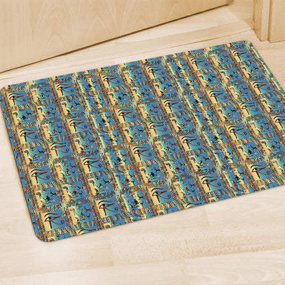 Egyptian Eye Of Horus Pattern Print Polyester Doormat