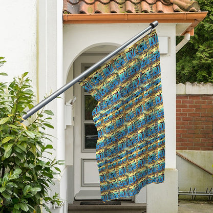 Egyptian Eye Of Horus Pattern Print Polyester Flag