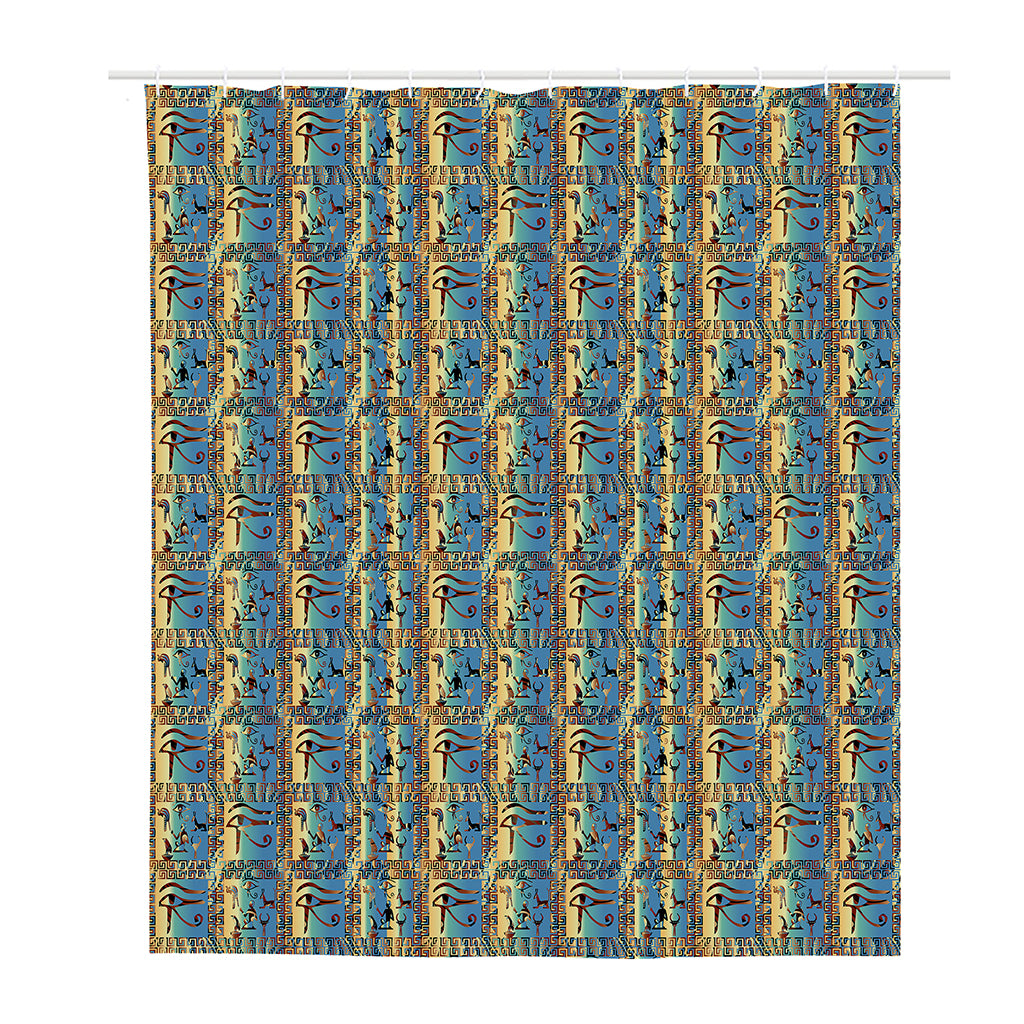 Egyptian Eye Of Horus Pattern Print Polyester Shower Curtain