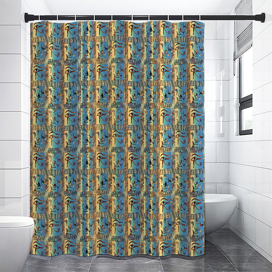 Egyptian Eye Of Horus Pattern Print Premium Shower Curtain