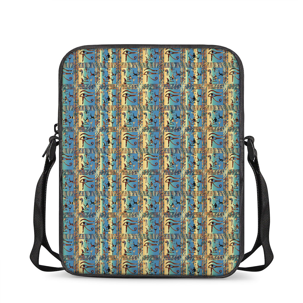 Egyptian Eye Of Horus Pattern Print Rectangular Crossbody Bag