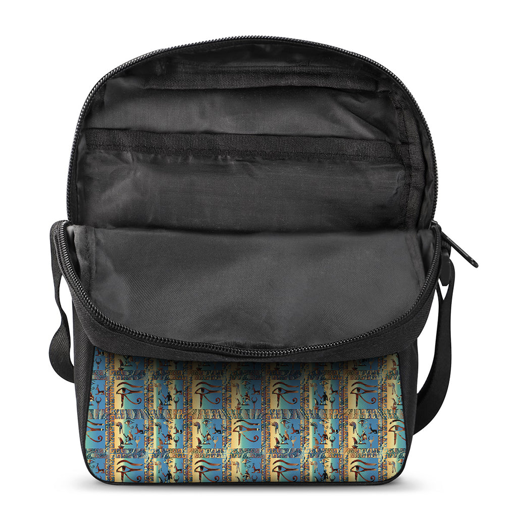 Egyptian Eye Of Horus Pattern Print Rectangular Crossbody Bag