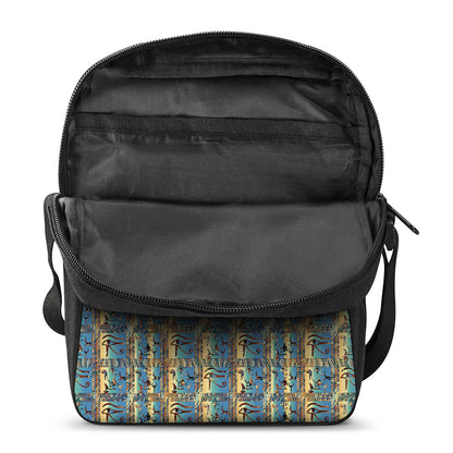 Egyptian Eye Of Horus Pattern Print Rectangular Crossbody Bag