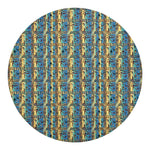 Egyptian Eye Of Horus Pattern Print Round Blanket