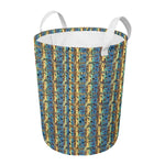 Egyptian Eye Of Horus Pattern Print Round Laundry Basket