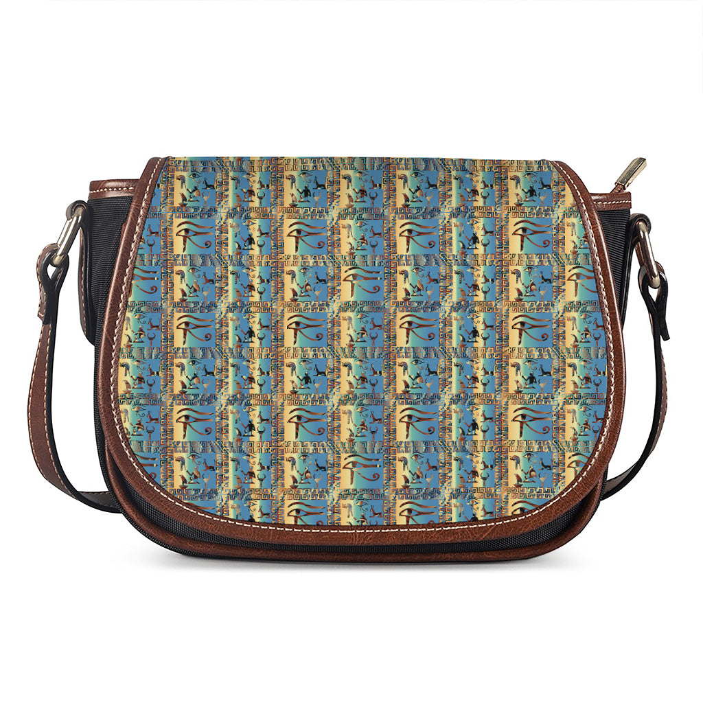 Egyptian Eye Of Horus Pattern Print Saddle Bag