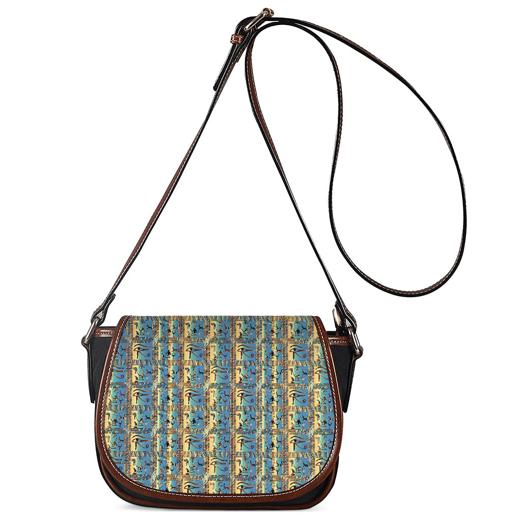 Egyptian Eye Of Horus Pattern Print Saddle Bag