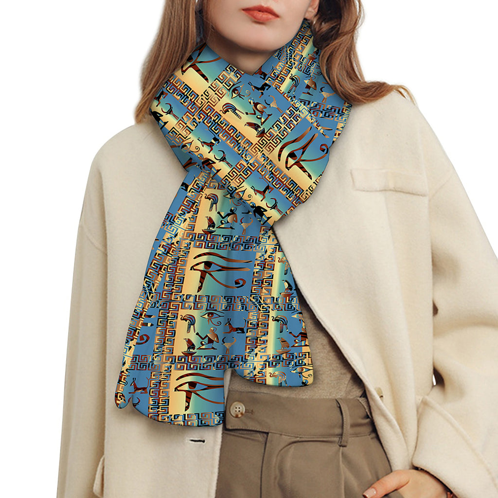 Egyptian Eye Of Horus Pattern Print Scarf
