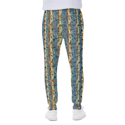 Egyptian Eye Of Horus Pattern Print Scuba Joggers
