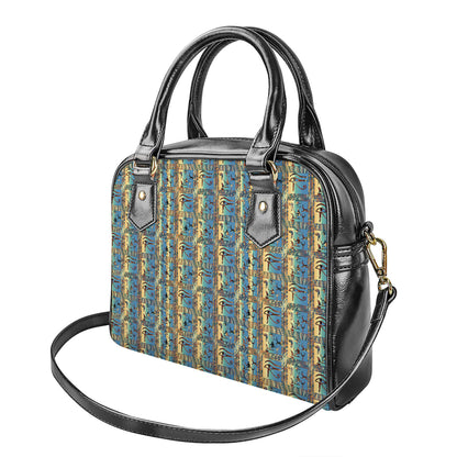 Egyptian Eye Of Horus Pattern Print Shoulder Handbag