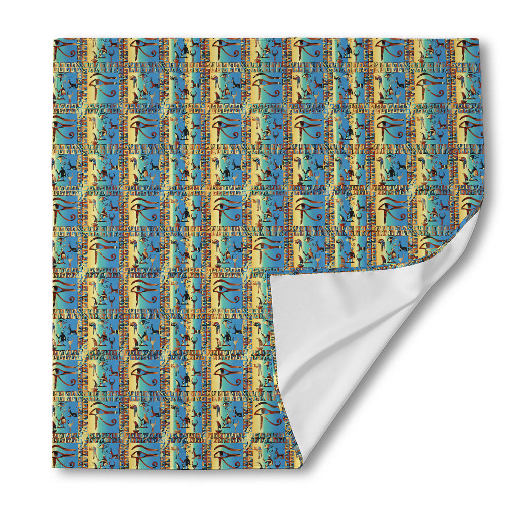Egyptian Eye Of Horus Pattern Print Silk Bandana