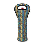 Egyptian Eye Of Horus Pattern Print Single Neoprene Wine Tote