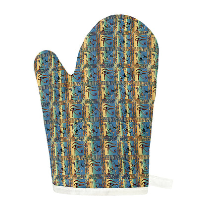 Egyptian Eye Of Horus Pattern Print Single Oven Mitt