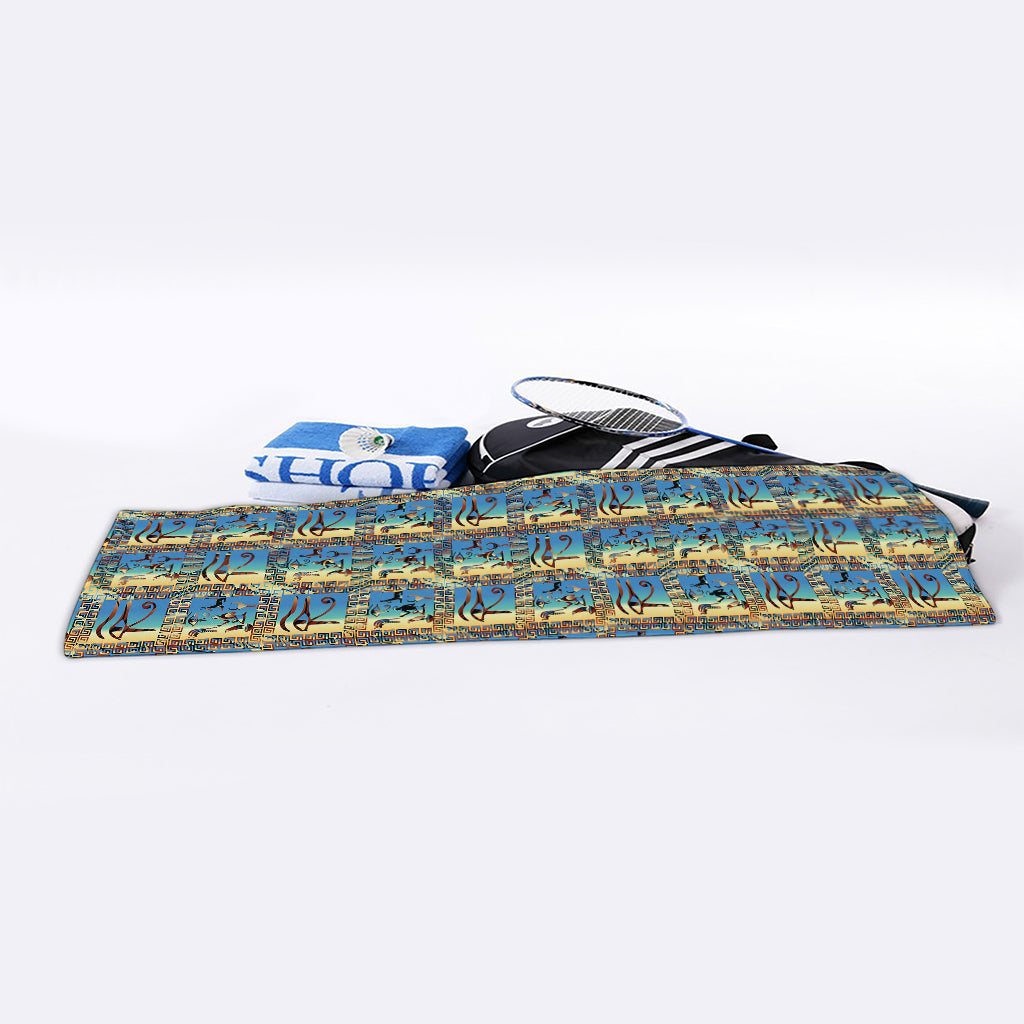 Egyptian Eye Of Horus Pattern Print Sports Towel
