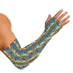Egyptian Eye Of Horus Pattern Print Sun Protection Arm Sleeves