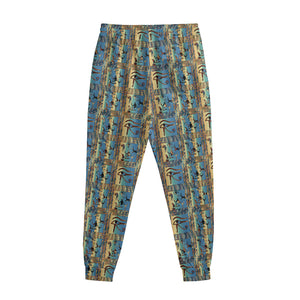 Egyptian Eye Of Horus Pattern Print Sweatpants