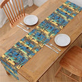 Egyptian Eye Of Horus Pattern Print Table Runner