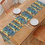 Egyptian Eye Of Horus Pattern Print Table Runner